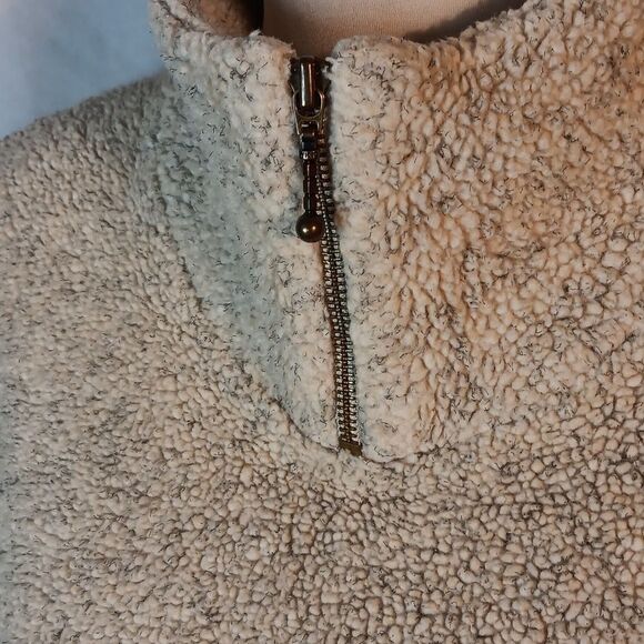 Coldwater Creek Quarter Zip Sherpa Pullover - Picture 2 of 7